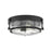 Hinkley Lighting Harper 3 Light Small Flush Mount, Black/Clear Seedy - 3640BK-CS