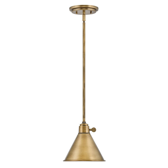 Hinkley Lighting Arti 1 Light Pendant in Heritage Brass - 3697HB