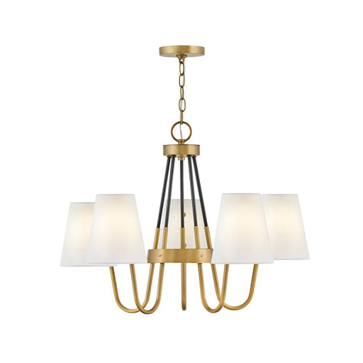 Hinkley Lighting Aston 5 Light Single Tier Chandelier, Heritage Brass - 37385HB