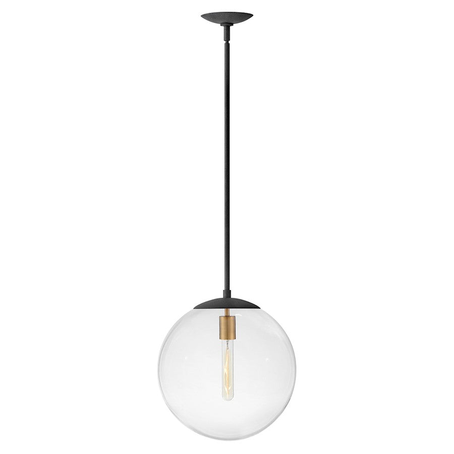 Hinkley Lighting Warby 1 Light Medium Orb Pendant, Aged Zinc - 3744DZ