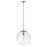 Hinkley Lighting Warby 1 Light Medium Orb Pendant, Heritage Brass - 3744HB