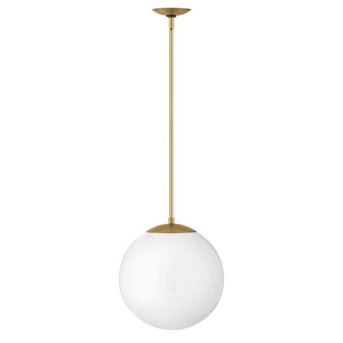 Hinkley Lighting Warby 1 Light Medium Orb Pendant, Heritage Brass WH - 3744HB-WH