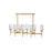 Hinkley Lighting Ana 8 Light Linear chandelier in Heritage Brass - 38256HB