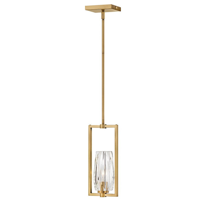 Hinkley Lighting Ana 1 Light Indoor Small Pendant, Brass/Clear Crystal - 38257HB