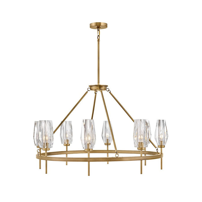 Hinkley Lighting Ana 8 Light chandelier Single Tier in Heritage Brass - 38258HB