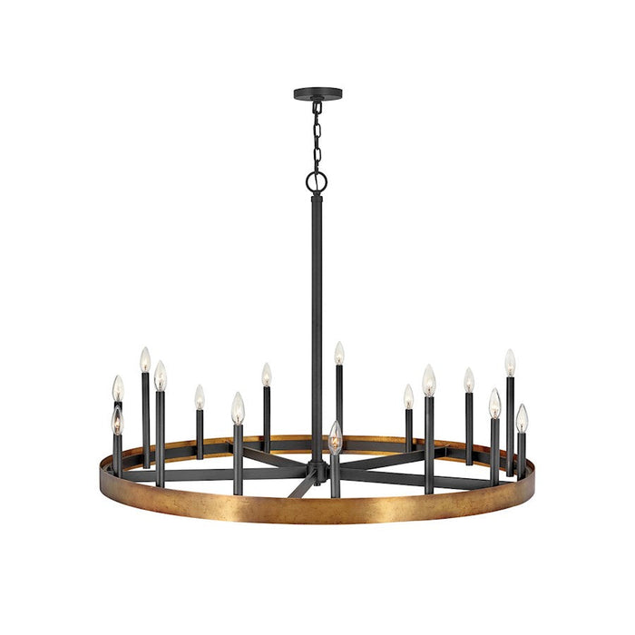 Hinkley Lighting Wells 15 Light Interior Hanging in Weathered Brass - 3865WA