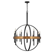 Hinkley Lighting Wells 12 Light Interior Hanging in Weathered Brass - 3867WA