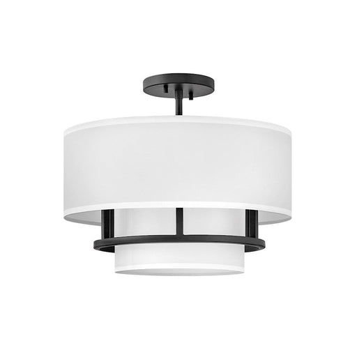 Hinkley Lighting Graham 3 Light Semi-flush Mount in Black - 38893BK