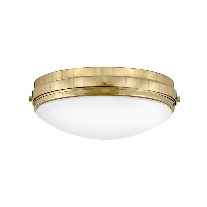 Hinkley Lighting Oliver 3 Light MED Flush, Bright Brass/Etched Opal - 39053BBR