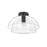 Hinkley Lighting Lotus 1 Light Semi-flush Mount in Black - 39061BLK