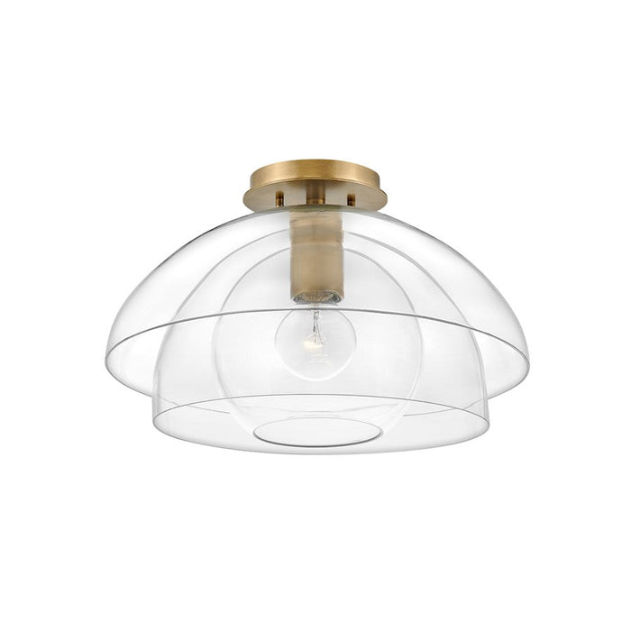 Hinkley Lighting Lotus 1 Light Semi-flush Mount in Heritage Brass - 39061HBR