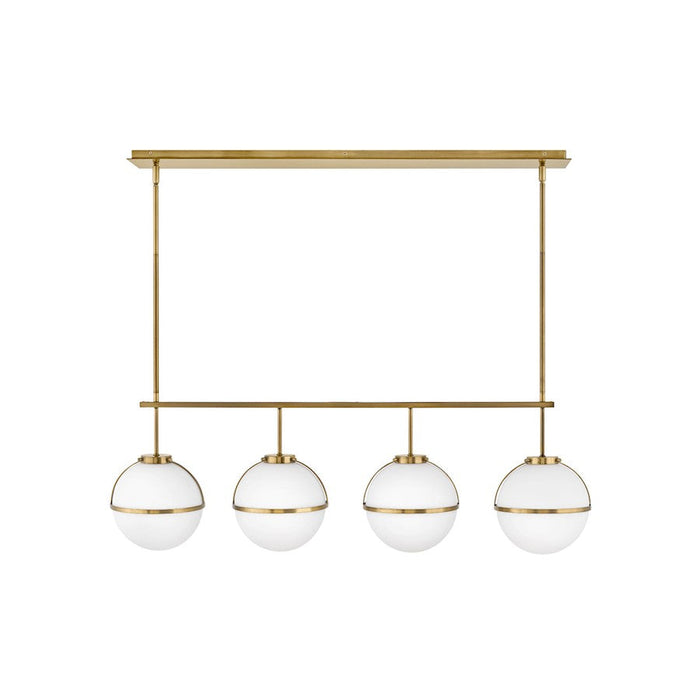 Hinkley Lighting Hollis 4 Light Linear chandelier in Heritage Brass - 39675HB