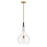 Hinkley Lighting Ziggy 1 Light Medium Pendant, Heritage Brass/Clear - 4457HB-CL