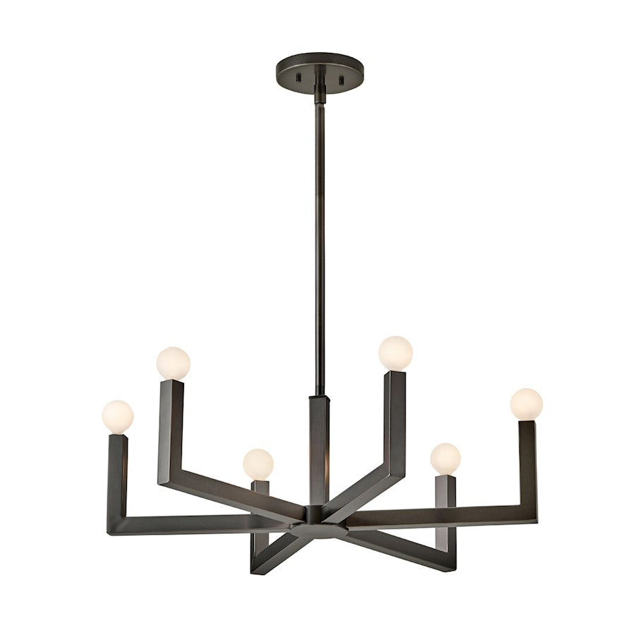 Hinkley Lighting Ezra 6 Light LG Single Tier Chandelier, Black Oxide - 45046BX