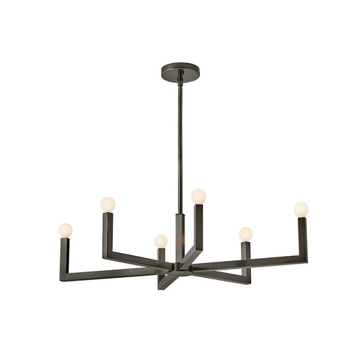 Hinkley Lighting Ezra 6 Light Indoor Linear Chandelier, Black Oxide - 45048BX