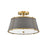 Hinkley Lighting Clarke 2 Light Medium Semi-Flush Mount, Brass - 4893LDB