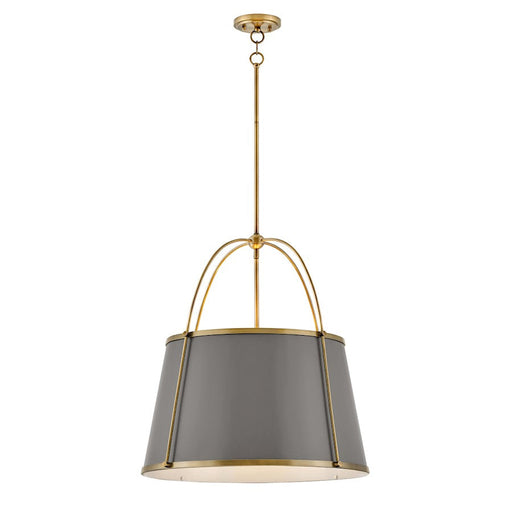 Hinkley Lighting Clarke 4 Light Large Pendant, Lacquered Dark Brass - 4895LDB