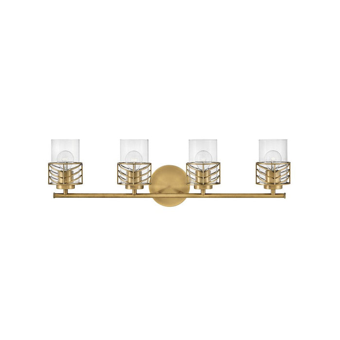 Hinkley Lighting Della 4 Light Bath Vanity, Lacquered Brass/Clear - 50264LCB