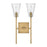 Hinkley Lighting Auden 2 Light Bath Vanity, Heritage Brass/Clear - 50642HB