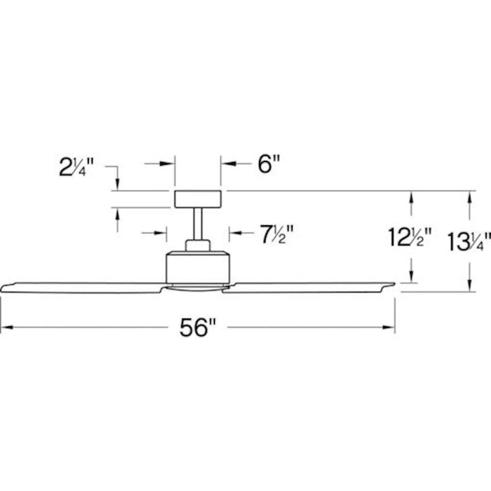 Hinkley Lighting Indy 72" Fan, Matte Black