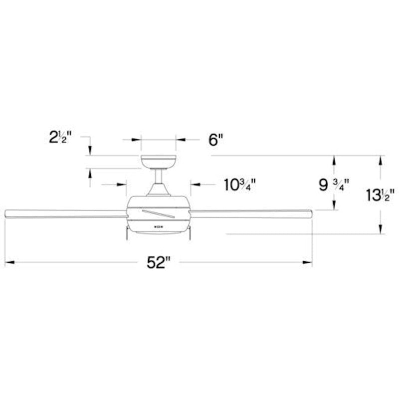 Hinkley Croft 52in LED Ceiling Fan | Modern Heritage Brass Steel and Matte White/Matte Black Wood Blades | Living Room & Bedroom | Model 904052FHB-LIA