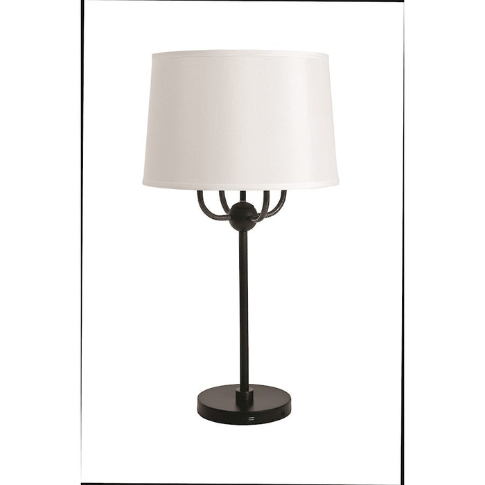 House of Troy Alpine 4 Light 30" Table Lamp, Black/Supreme Silver - A751-BLK-SS