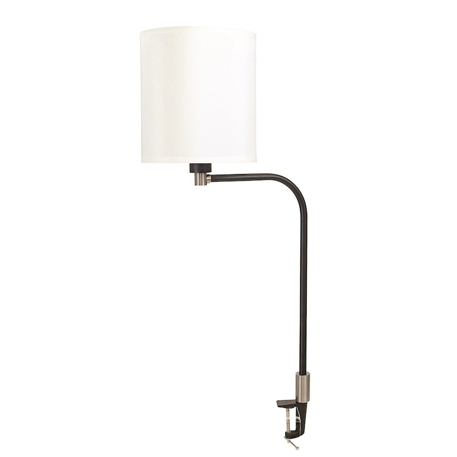 House of Troy Aria 1 Light 20.25" Table Lamp, Black/Satin Nickel - AR402-BLK-SN