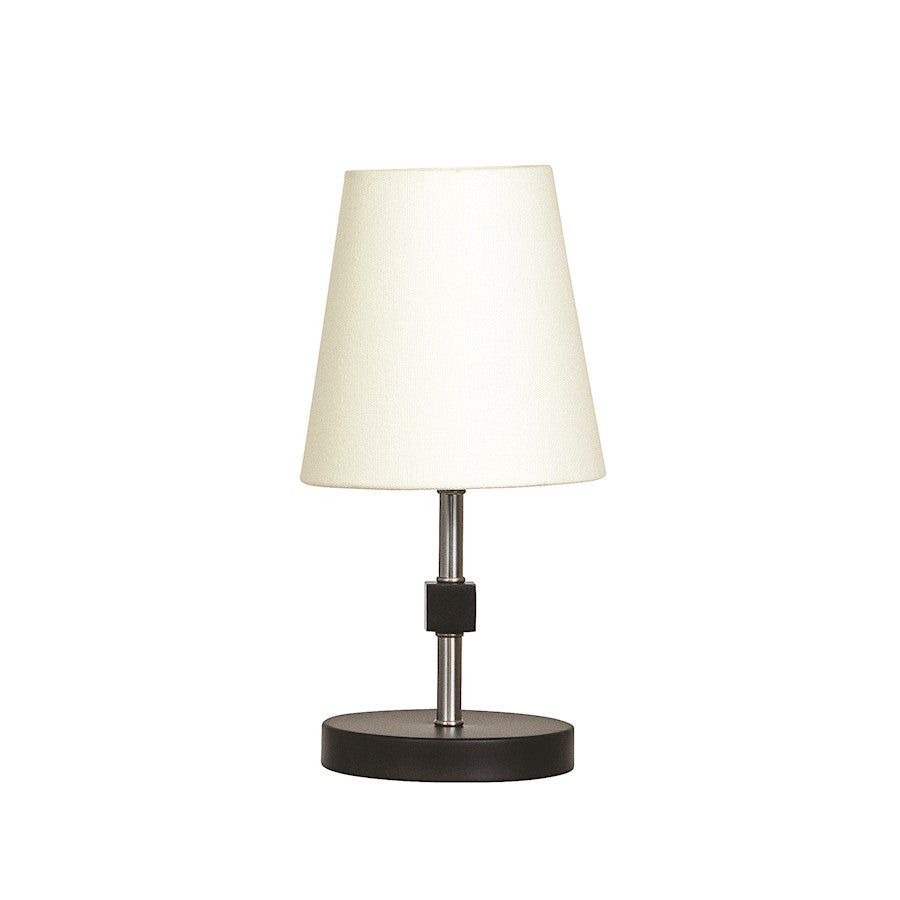 House of Troy Bryson 1 Light 12" Table Lamp, Black/Satin Nickel - B203-BLK-SN