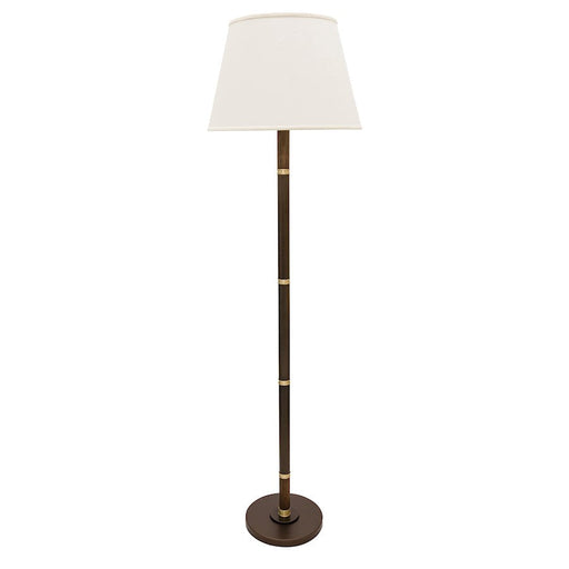 House of Troy Barton 1 Light 65" Floor Lamp, Chestnut/Satin Brass - BA700-CHB