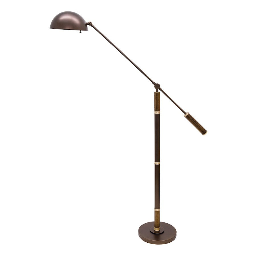 House of Troy Barton 1 Lt 42" to 57" Floor Lamp, Chestnut/Brass - BA701-CHB