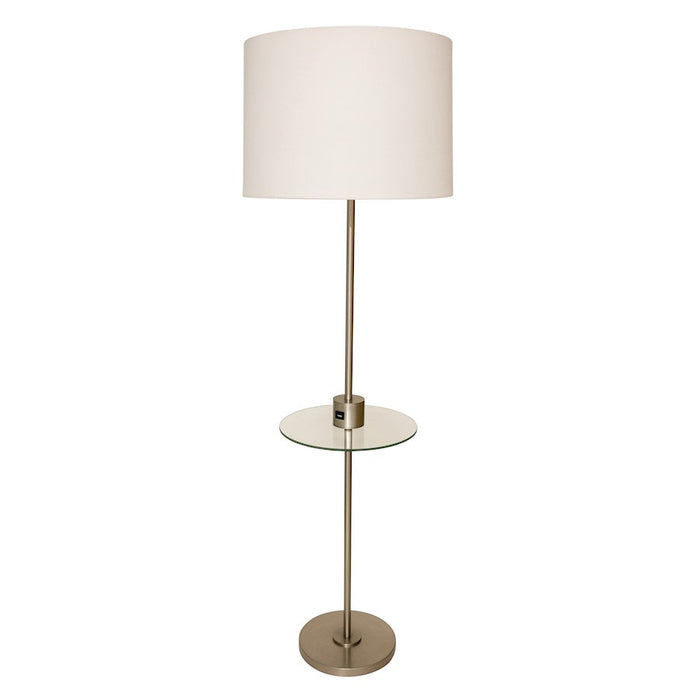 House Of Troy Brandon Floor Lamp/USB Port, Satin Nickel - BR102-SN