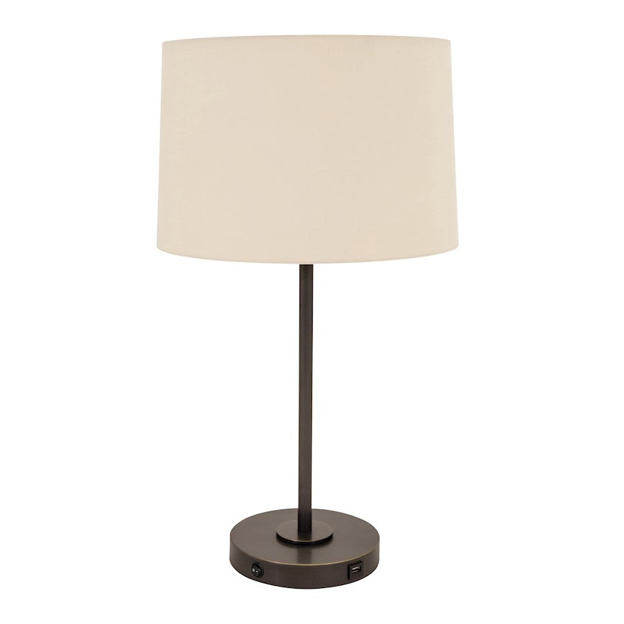 House Of Troy Brandon Table Lamp/USB Port, Oil Rubbed Bronze - BR150-OB