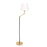 House Of Troy Taylor Black/Brushed Brass Adjustable Floor Lamp - T400-BLKBB