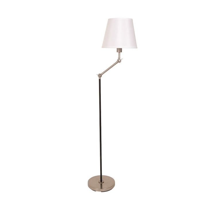 House Of Troy Taylor Black/Satin Nickel Adjustable Floor Lamp - T400-BLKSN