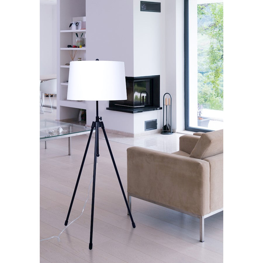 House of Troy Tripod 1 Light 46"-60" Floor Lamp, Black - TR201-BLK