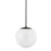 Hudson Valley Burlington 1 Light Pendant, Black Nickel/Clear - 1313-BLNK