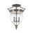 Hudson Valley Hanover 3 Light Semi Flush Mount, Historic Nickel/Clear - 140-HN