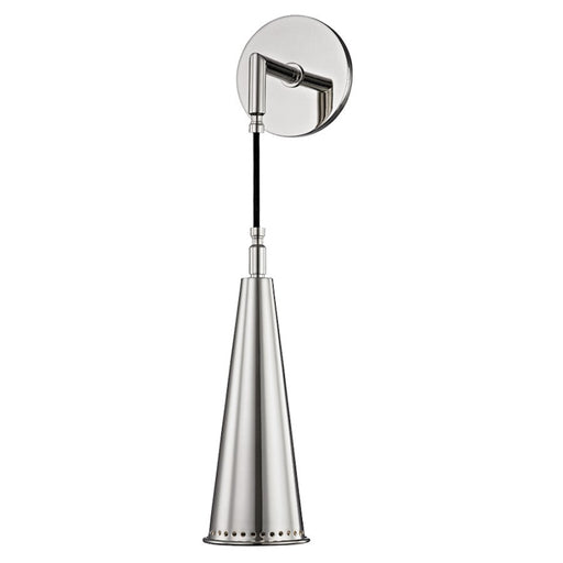 Hudson Valley Alva 1 Light Sconce, Polished Nickel/Polished Nickel - 1400-PN