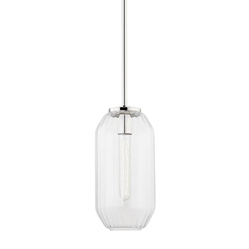 Hudson Valley Bennett 1 Light B Pendant, Aged Brass/Clear - 1508-AGB