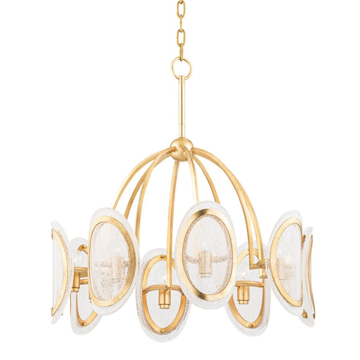 Hudson Valley Danes 8 Light Chandelier, Vintage Gold Leaf - 1526-VGL