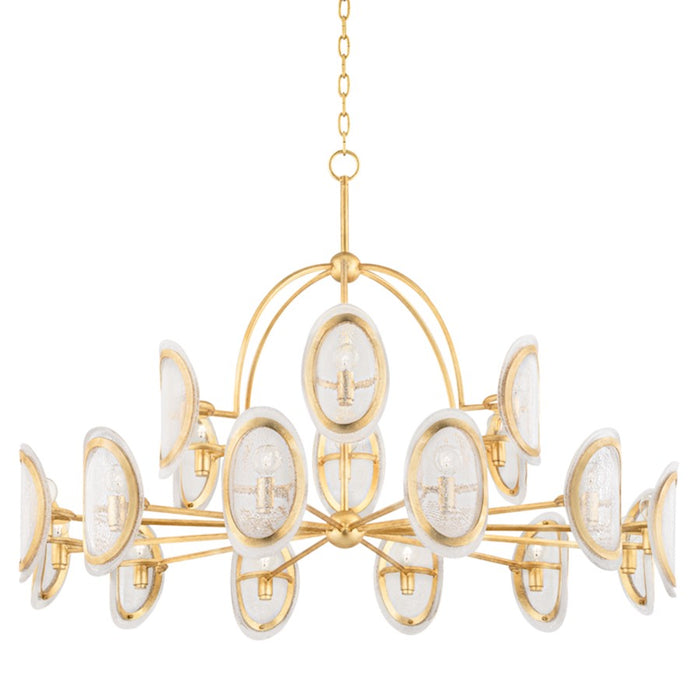 Hudson Valley Danes 18 Light Chandelier, Vintage Gold Leaf - 1550-VGL