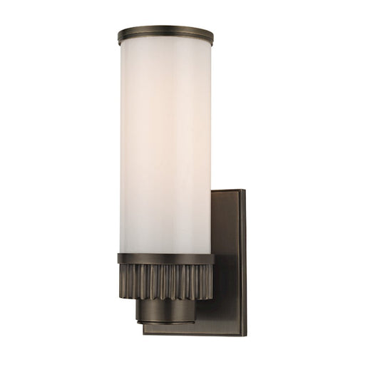 Hudson Valley Harper 1 Light Sconce, Distressed Bronze/Opal Glossy - 1561-DB