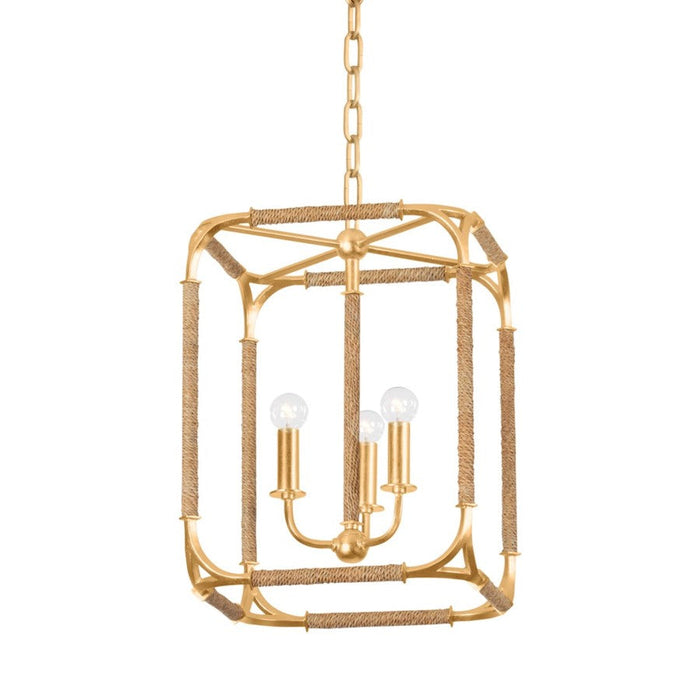 Hudson Valley Laurenceston 3 Light Lantern, Gold Leaf - 1603-GL