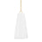 Hudson Valley Treman 1 Light Pendant, Brass/Gloss White/White - 1617-AGB-CGW