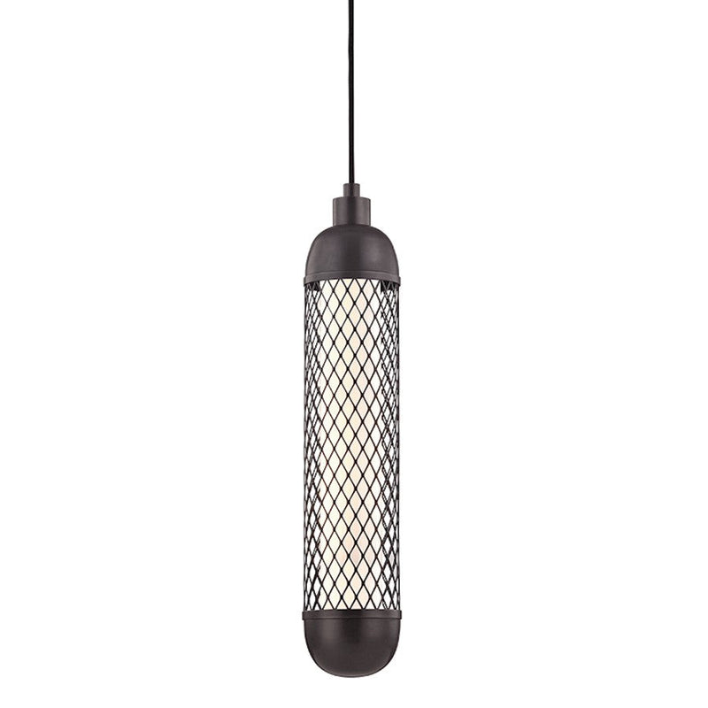 Hudson Valley Hayes 1 Light Pendant, Old Bronze/Opal Glossy - 1624-OB
