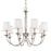 Hudson Valley Rockville 8 Light Chandelier, Polished Nickel/Off White - 1818-PN