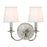 Hudson Valley Yates 2 Light Wall Sconce, Polished Nickel/White - 1882-PN