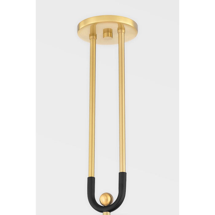 Hudson Valley Campbell Hall Pendant, Brass/Black Brass/White