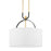 Hudson Valley Campbell Hall 3-Lt Pendant, Brass/Black Brass/White - 2036-AGB-BBR