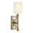 Hudson Valley York 1 Light Wall Sconce, Aged Brass/White - 2111-AGB